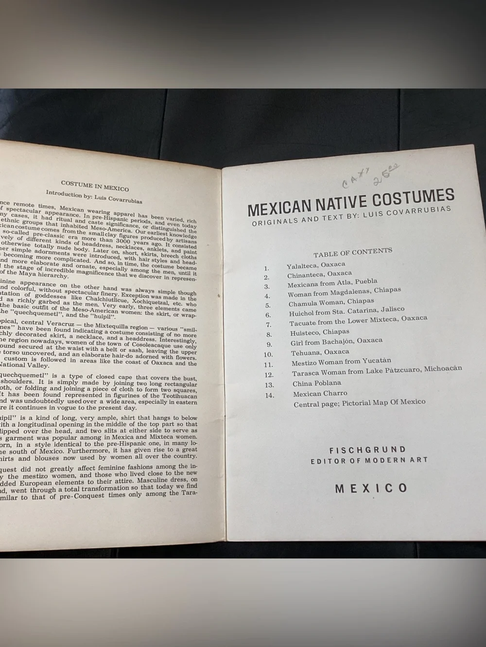 Vtg. “Mexican Native” Costumes written and illustrated by Luis Covarrubias